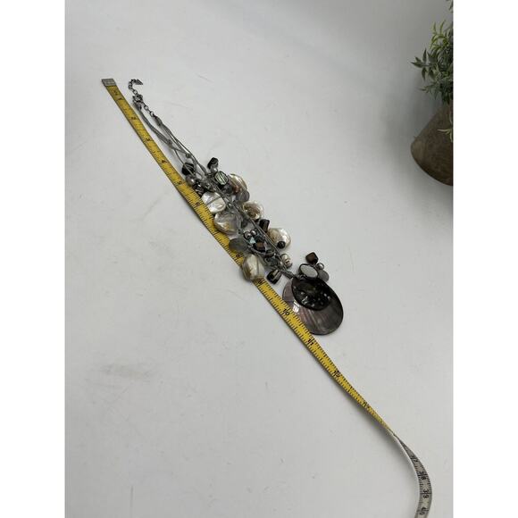 Silpada Sterling Silver Pretty Mother of Pearl Shell Boardwalk Necklace N2098 - Picture 4 of 14